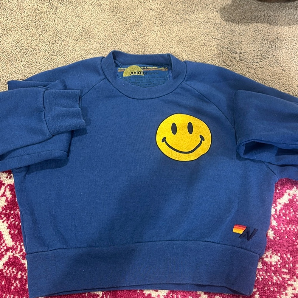 Aviator Nation cropped crewneck sweatshirt